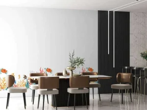 Fashion Zeeleven tekening met een witte achtergrond fotobehang Kinderkamer | Babykamer