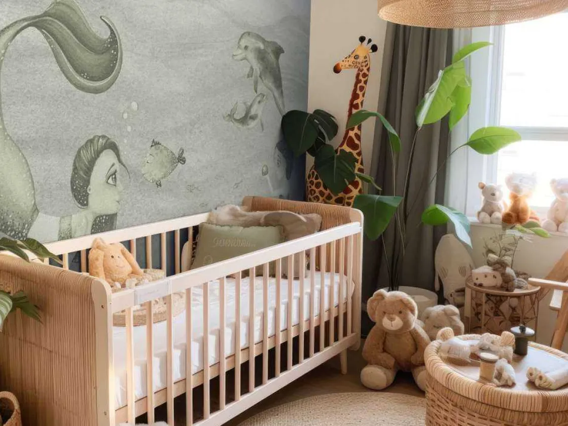 zeemeerminnen_wereld_in_g_4.webp Fashion Zeemeerminnen wereld in groen Kinderkamer | Dieren