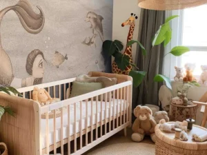 Fashion Zeemeerminnen wereld in taupe Kinderkamer | Dieren