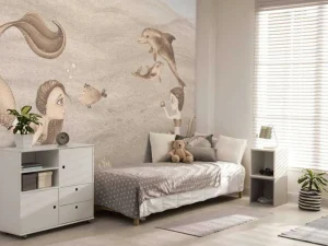 Fashion Zeemeerminnen wereld in taupe Kinderkamer | Dieren