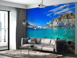 Fashion Zomer op een Grieks eiland fotobehang Transport | Architectuur