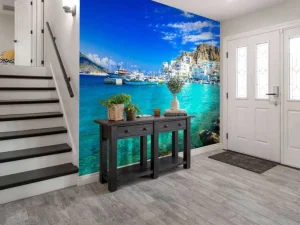 Fashion Zomer op een Grieks eiland fotobehang Transport | Architectuur