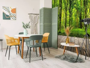 Fashion Zomers bos met doorkomend daglicht fotobehang Bloemen