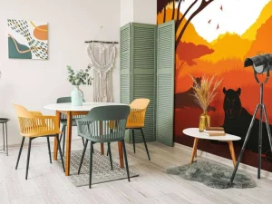 Online Zonsondergang in Afrika fotobehang Kinderkamer | Hobbykamer