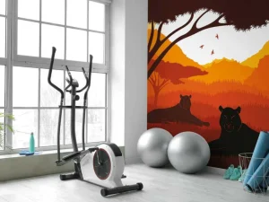 Online Zonsondergang in Afrika fotobehang Kinderkamer | Hobbykamer