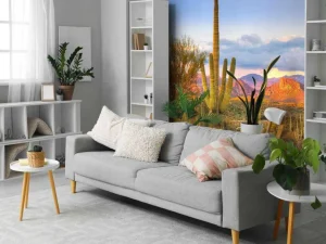 Discount Zonsondergang in een steppe fotobehang Tienerkamer | Bloemen