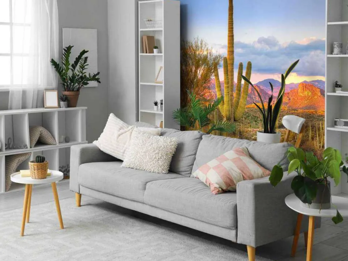 zonsondergang_in_een_step_2.webp Discount Zonsondergang in een steppe fotobehang Tienerkamer | Bloemen