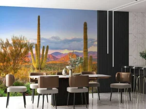 Discount Zonsondergang in een steppe fotobehang Tienerkamer | Bloemen