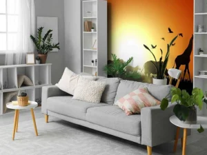 New Zonsondergang in Madagaskar design fotobehang Dieren