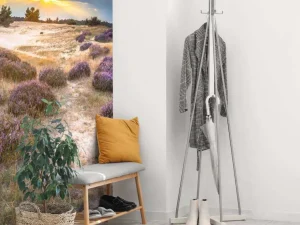 Best Zonsopkomst op de Veluwe fotobehang Bloemen