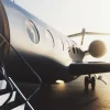 Outlet Zwarte privéjet fotobehang Tienerkamer