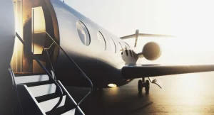 Outlet Zwarte privéjet fotobehang Tienerkamer