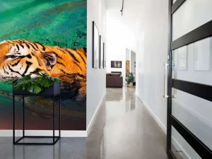 Fashion Zwemmende tijger fotobehang Dieren